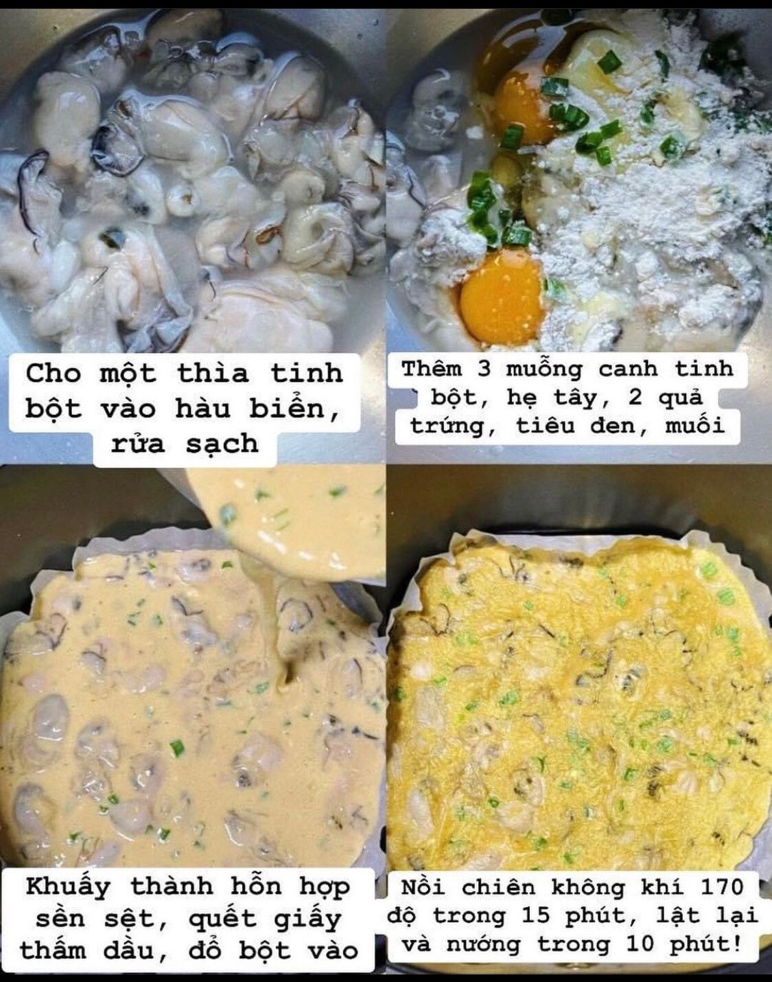 Hàu nướng trứng thơm ngon, giòn tan, hương vị biển cả hòa quyện