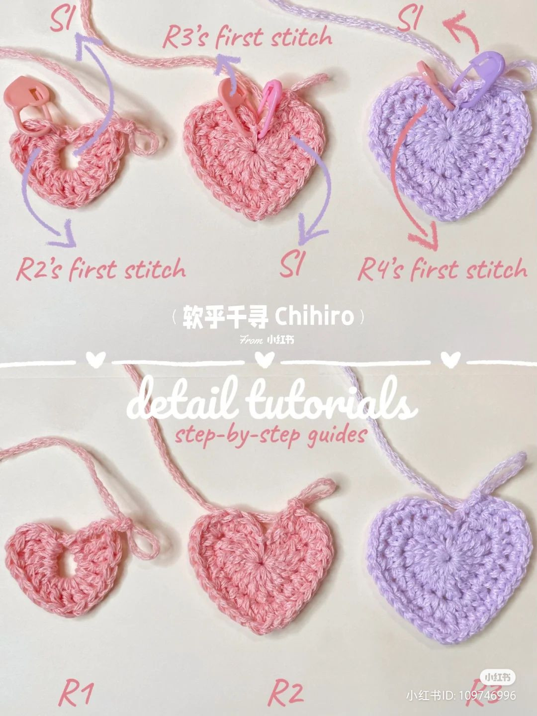 Heart-Shaped Crochet Pattern for Cute Charms