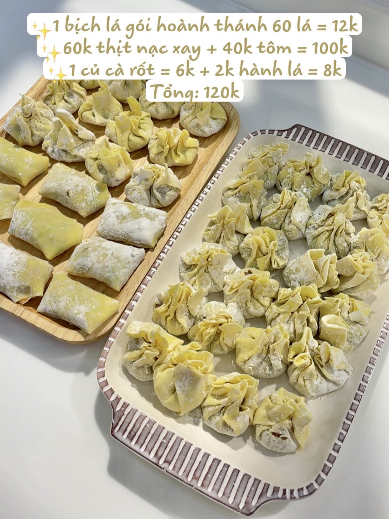 Hoành Thánh Tiện Lợi: Nhiều Nhân, Dễ Dàng Tự Gói, Cất Tủ Đông