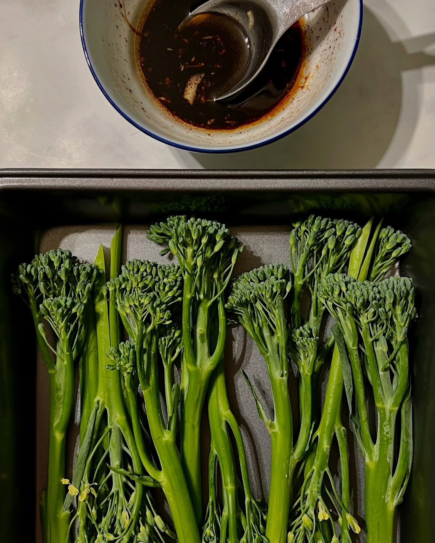 Honey Ginger Glazed Salmon with Soy Broccoli Delight
