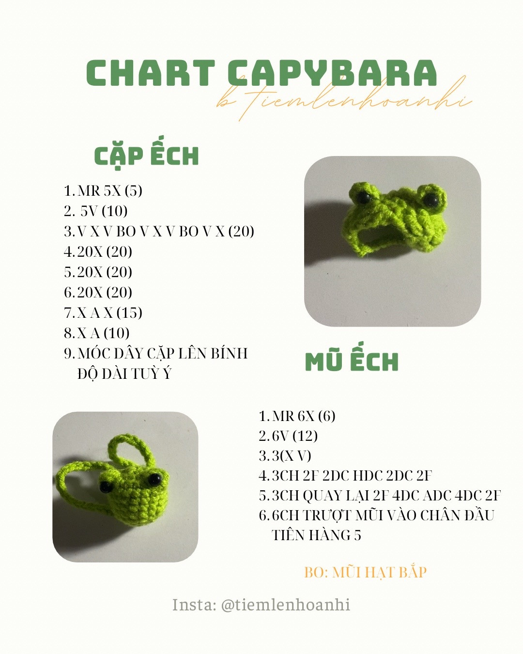 Hướng dẫn móc len Amigurumi Capybara dễ thương cho người mới bắt đầu