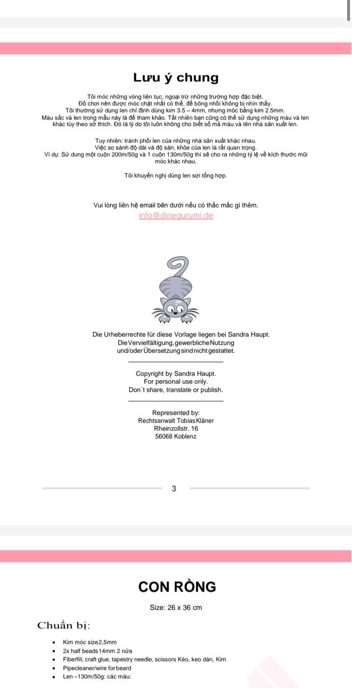 Hướng dẫn móc len Amigurumi rồng dễ thương và sáng tạo