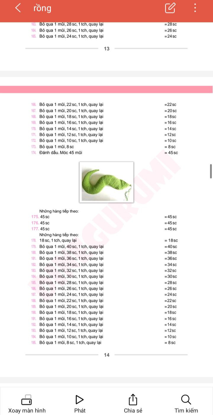 Hướng dẫn móc len Amigurumi rồng dễ thương và sáng tạo