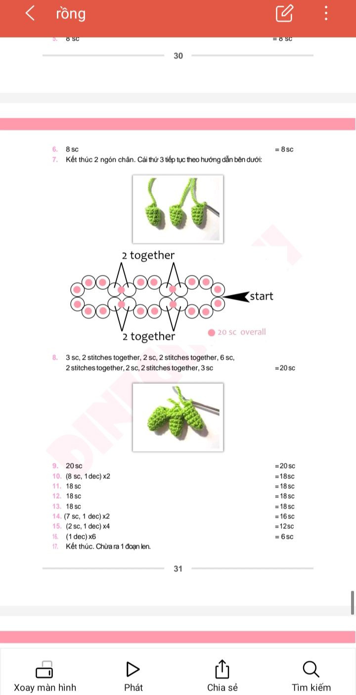 Hướng dẫn móc len Amigurumi rồng dễ thương và sáng tạo
