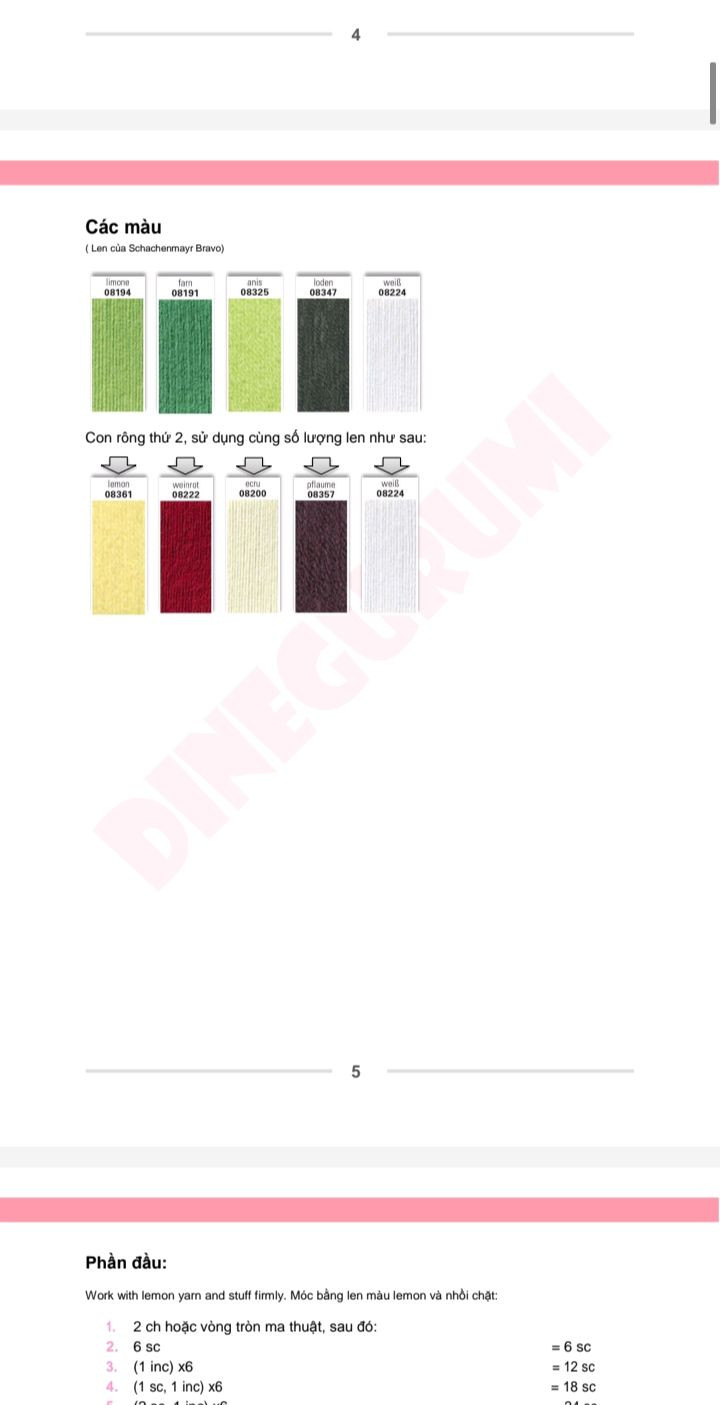 Hướng dẫn móc len Amigurumi rồng dễ thương và sáng tạo