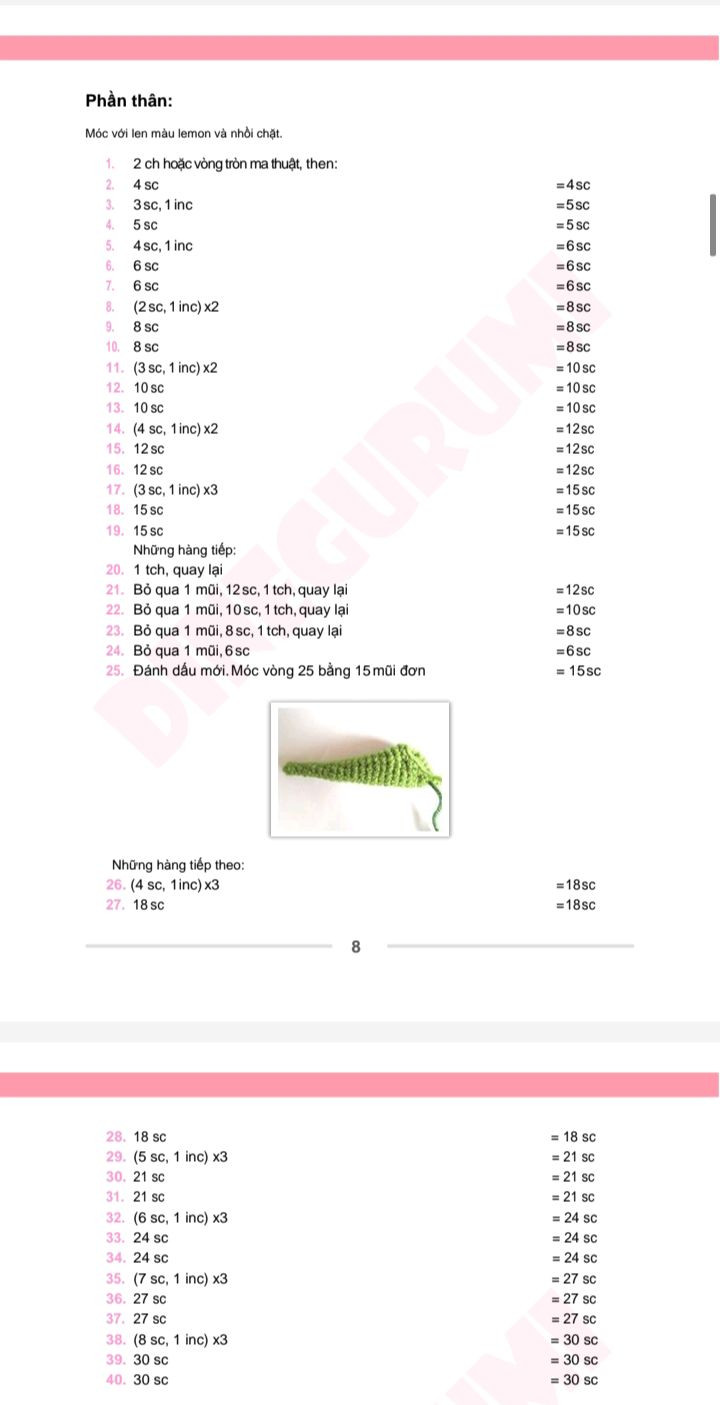 Hướng dẫn móc len Amigurumi rồng dễ thương và sáng tạo