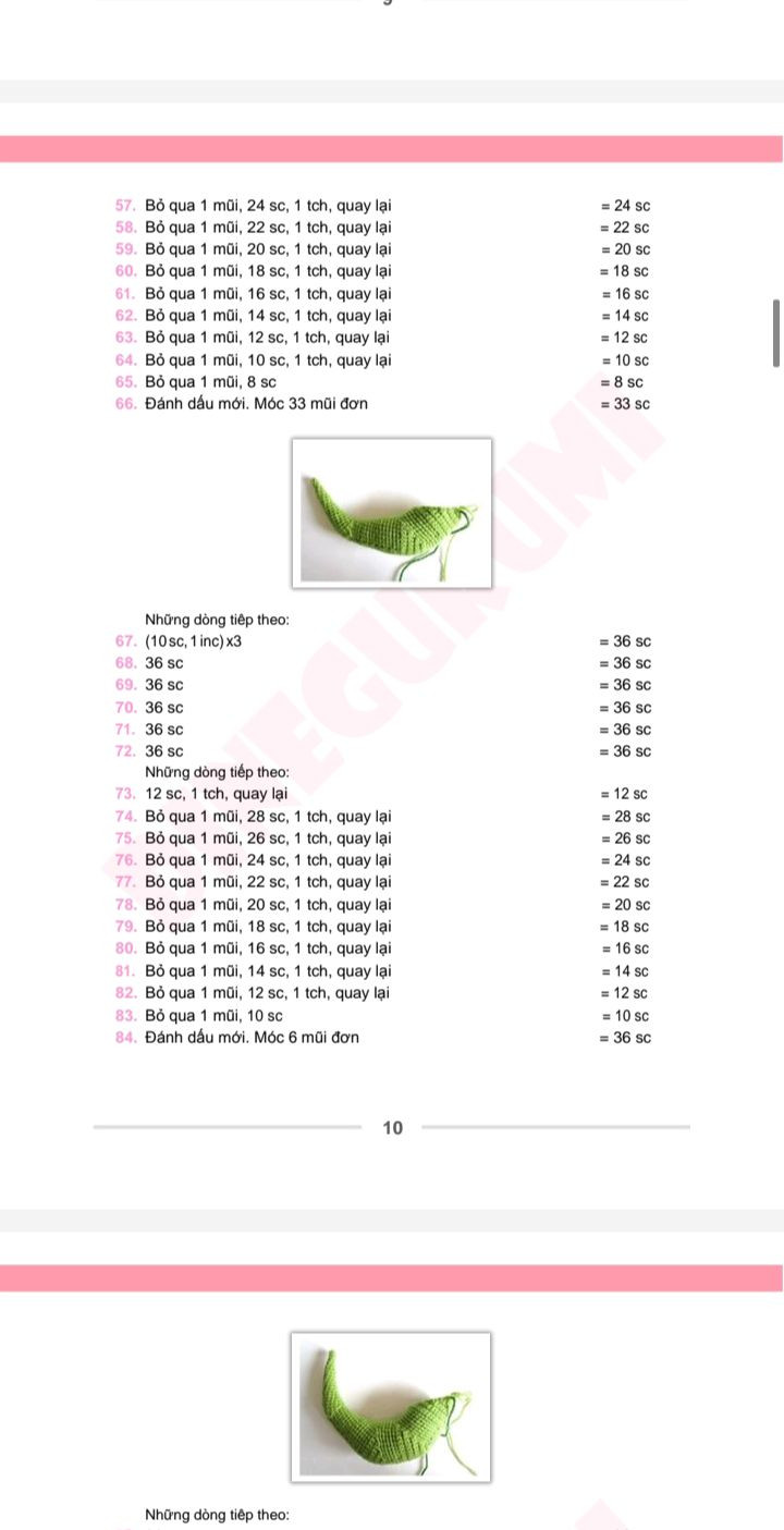 Hướng dẫn móc len Amigurumi rồng dễ thương và sáng tạo