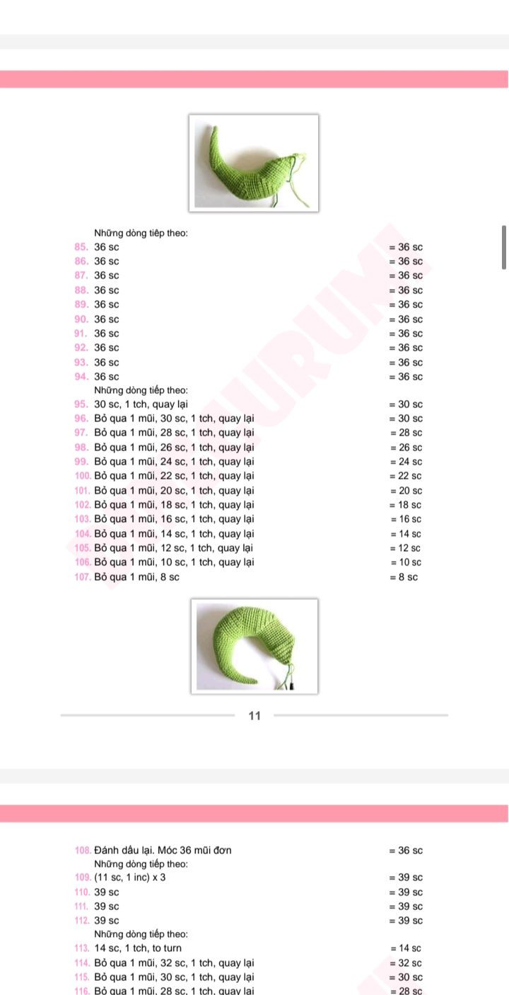 Hướng dẫn móc len Amigurumi rồng dễ thương và sáng tạo