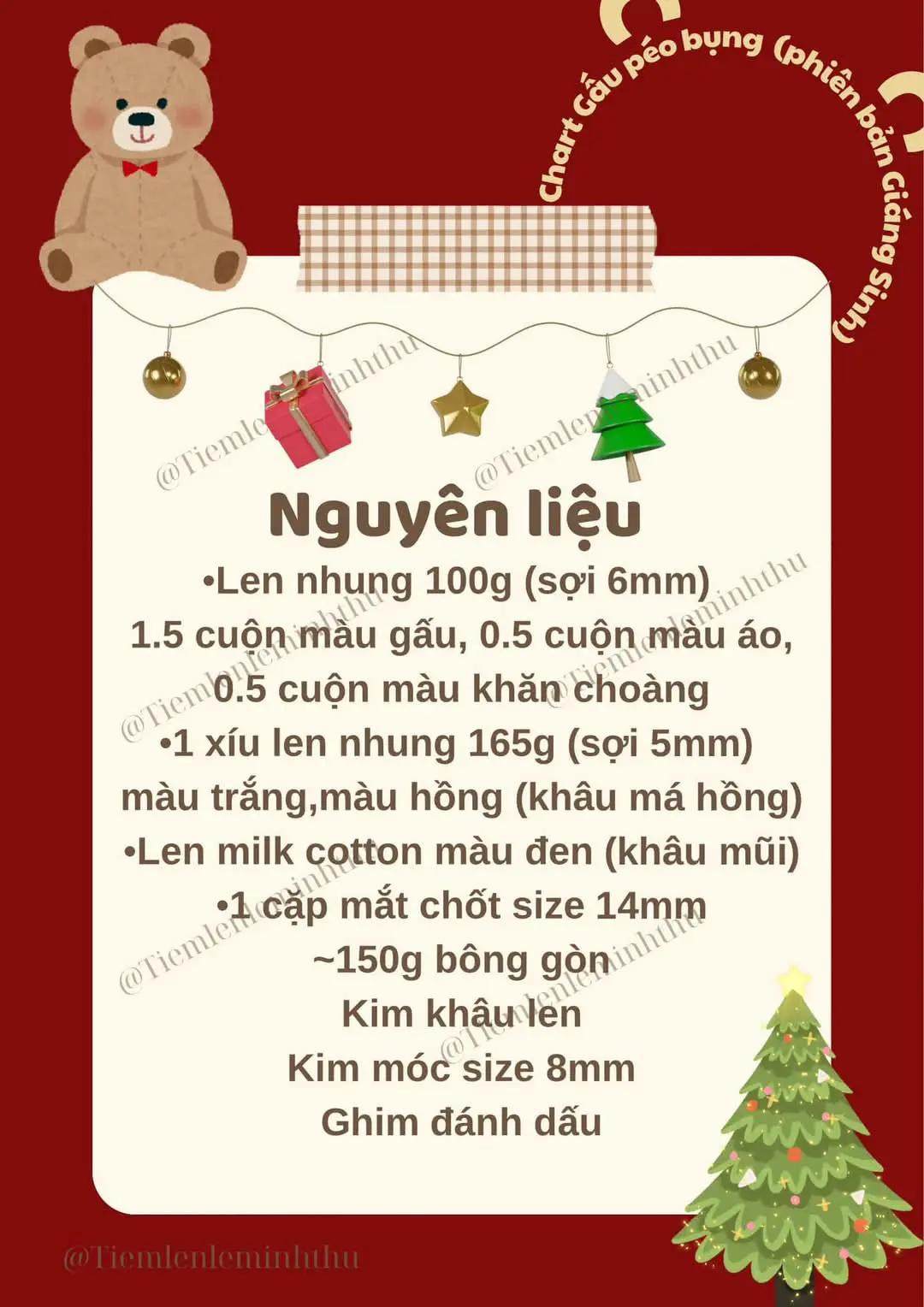 Hướng dẫn móc len ba chú gấu dễ thương cho mùa đông