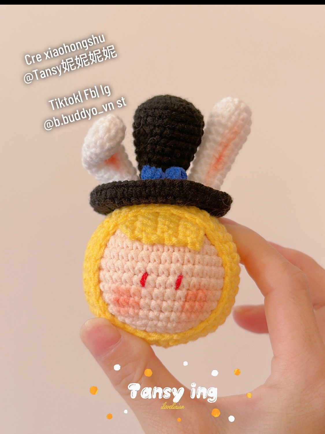 Hướng dẫn móc len búp bê đội mũ ảo thuật dễ thương