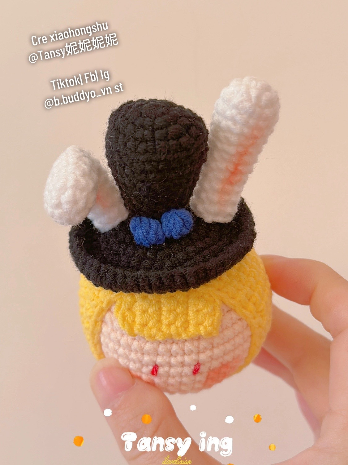 Hướng dẫn móc len búp bê đội mũ ảo thuật dễ thương