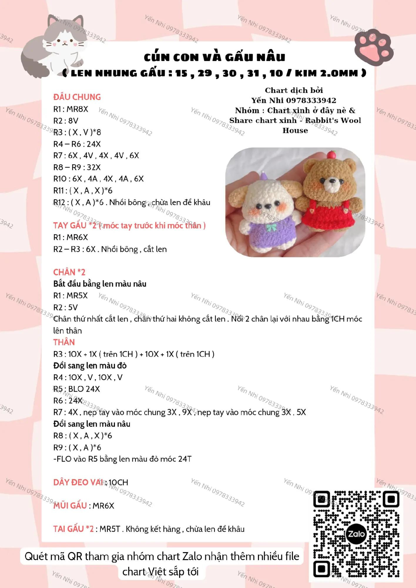 Hướng dẫn móc len gấu trúc và koala dễ thương cho người mới bắt đầu