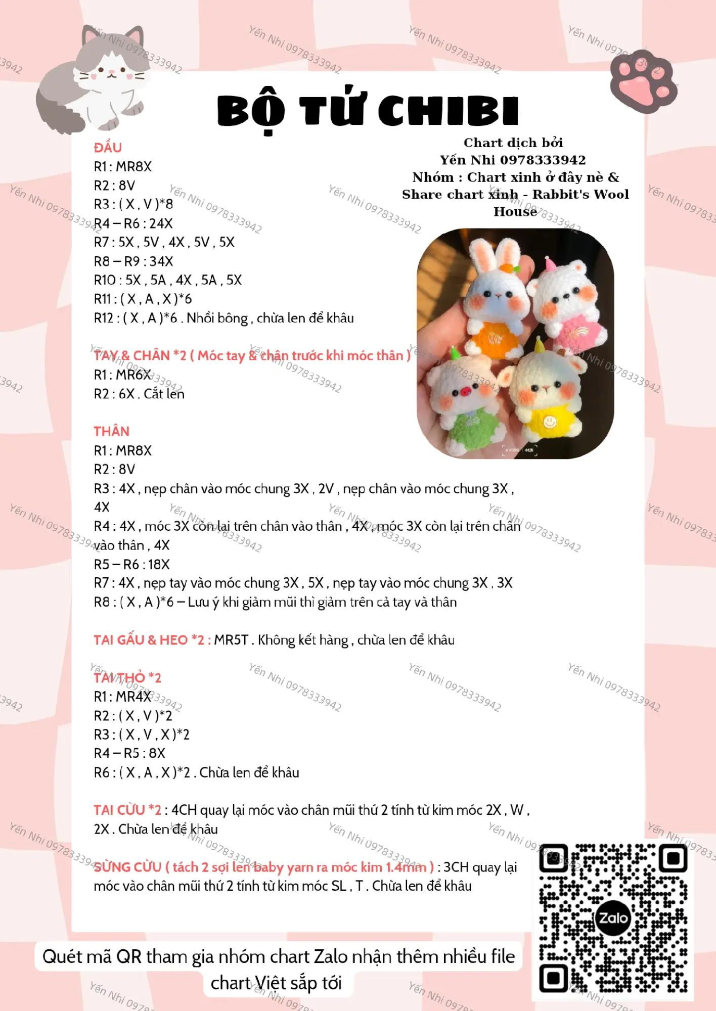 Hướng dẫn móc len gấu trúc và koala dễ thương cho người mới bắt đầu