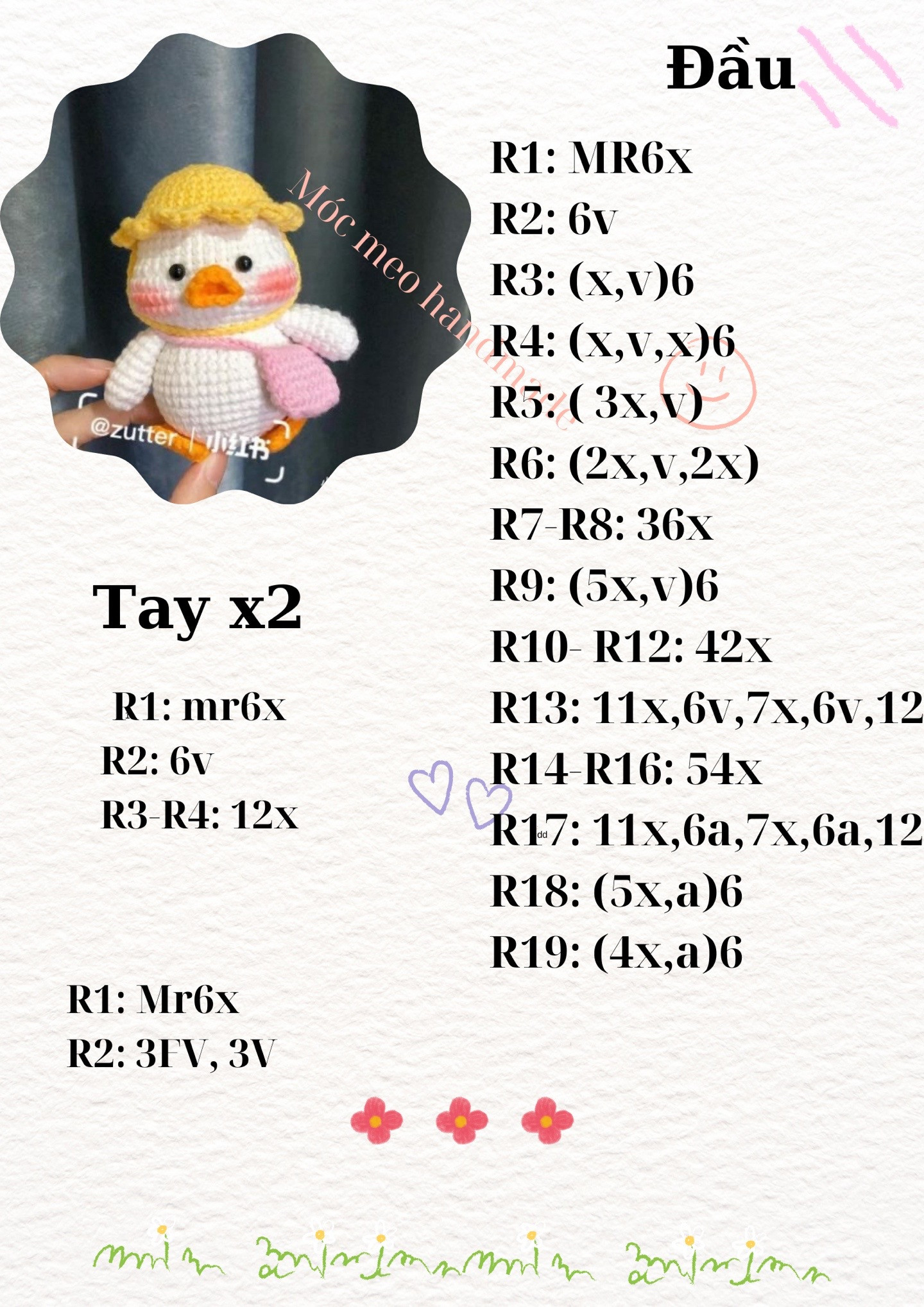 Hướng dẫn móc len hình vịt dễ thương cho người mới bắt đầu