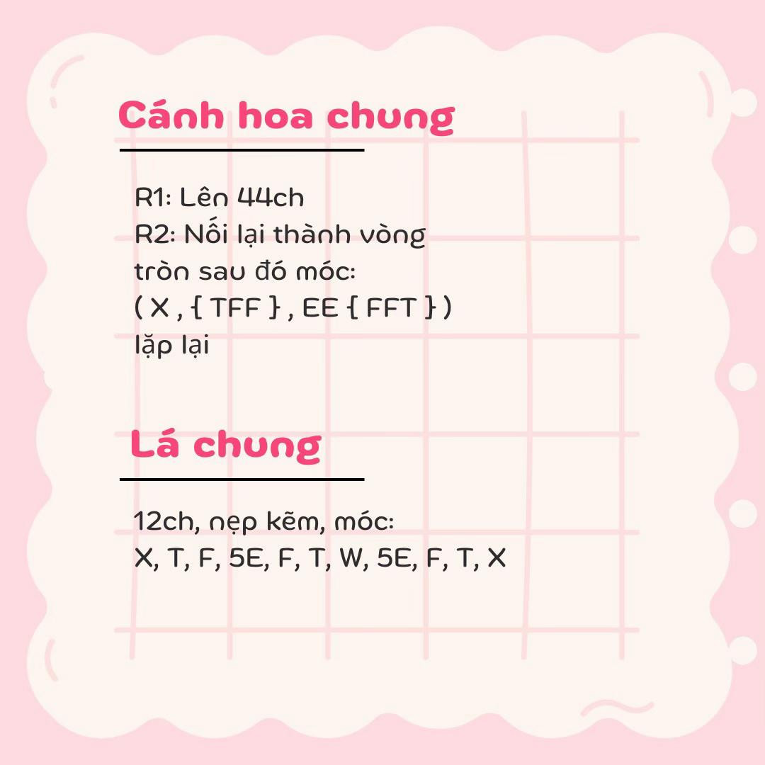 Hướng dẫn móc len hoa heo xinh xắn cho người mới bắt đầu