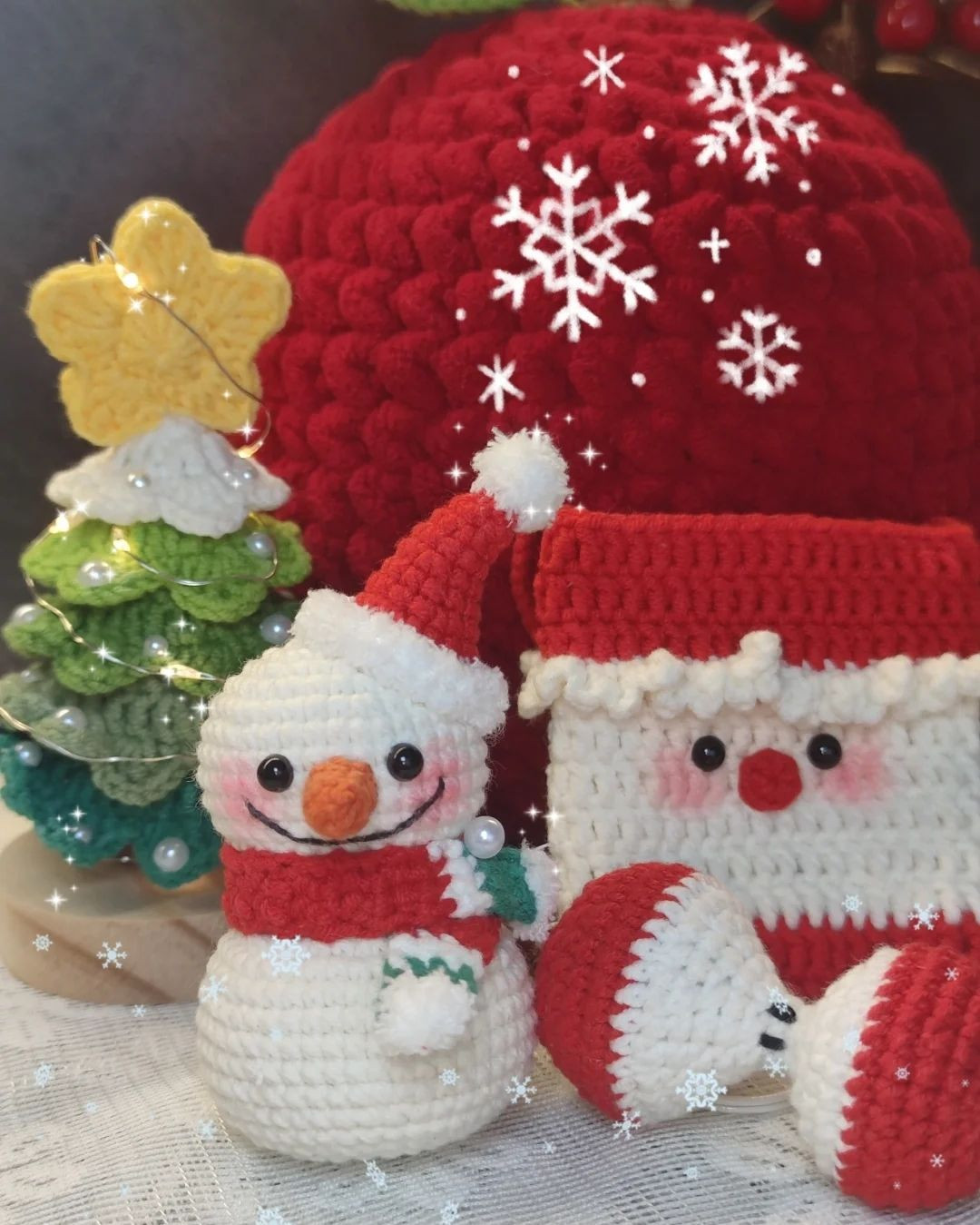 Hướng dẫn móc len người tuyết xinh xắn cho Giáng Sinh