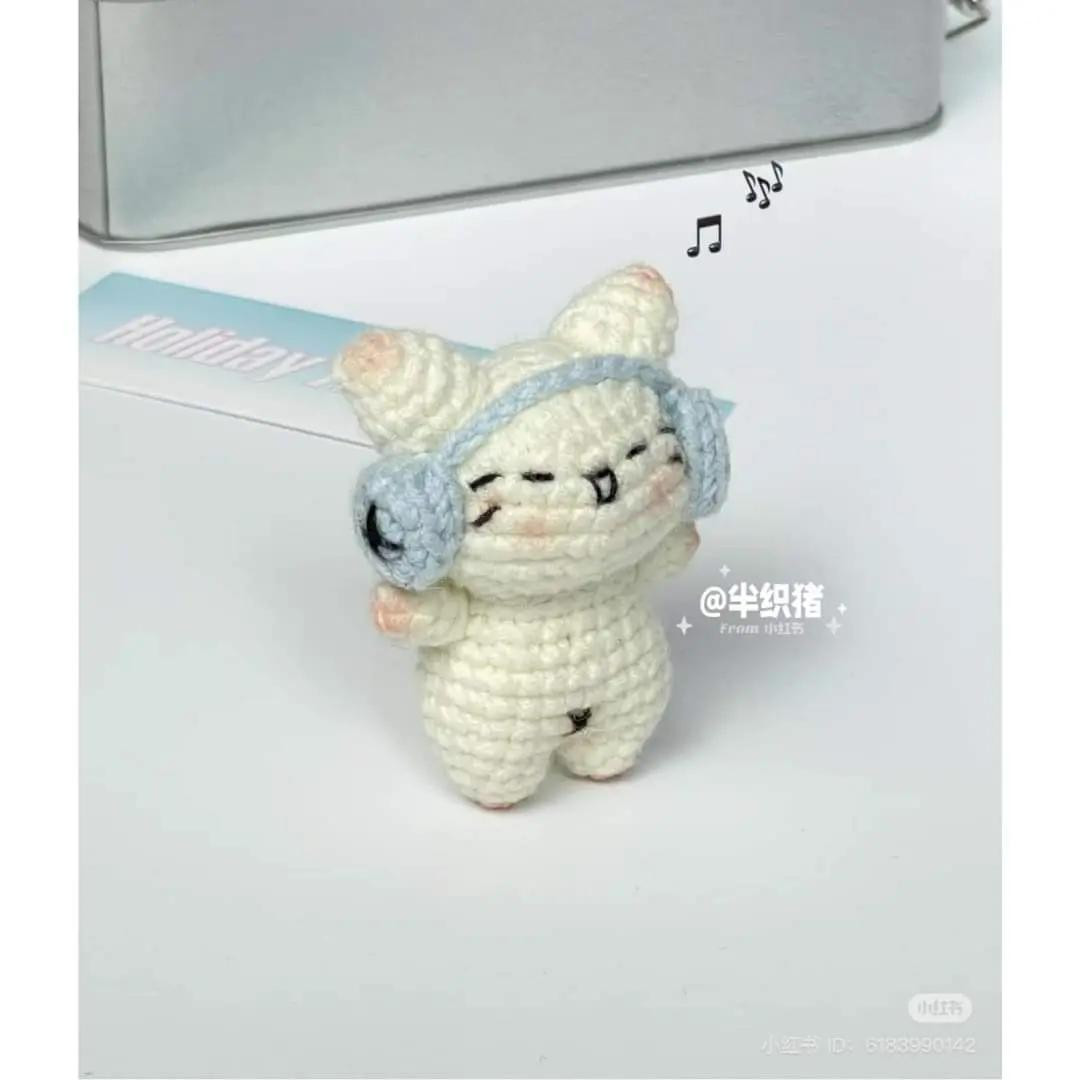 Hướng dẫn móc len thú nhồi bông dễ thương với tai nghe