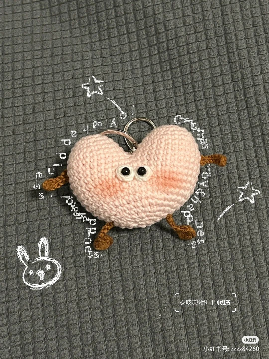 Hướng dẫn móc len trái tim dễ thương với đôi mắt to