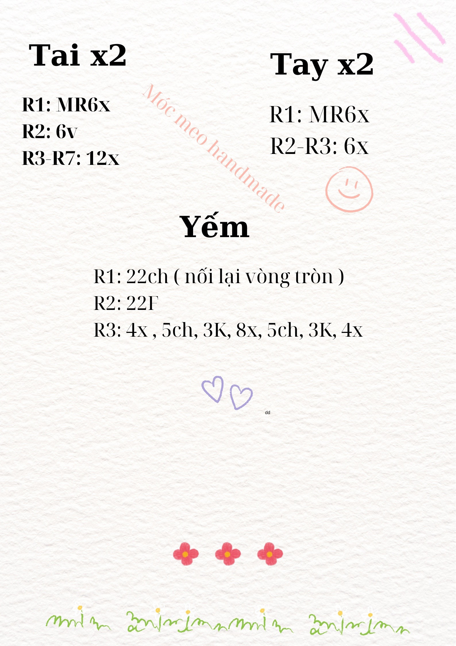 Hướng dẫn móc thú bông heo và thỏ bằng len dễ thương