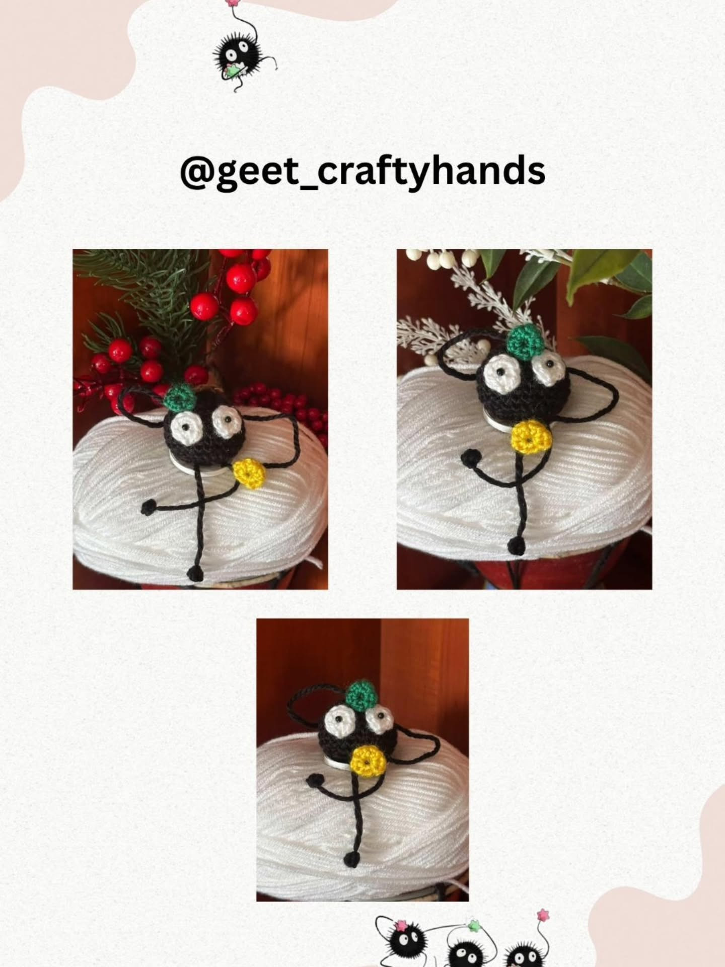 Kuro The Soot Crochet Pattern for Cute Amigurumi Toy