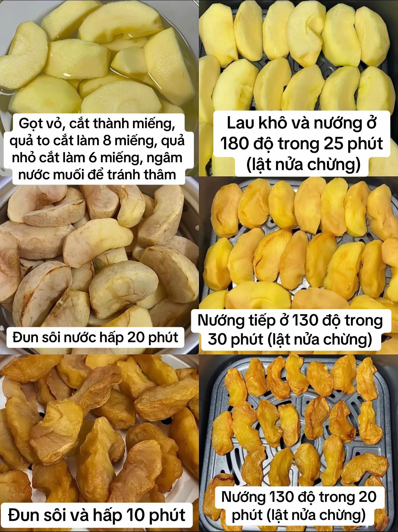 Làm táo sấy dẻo tại nhà