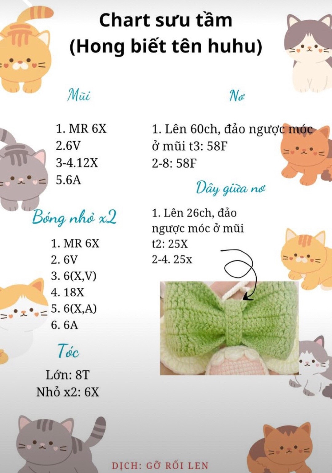 Mẫu móc len nơ xanh pastel dễ thương cho mọi không gian