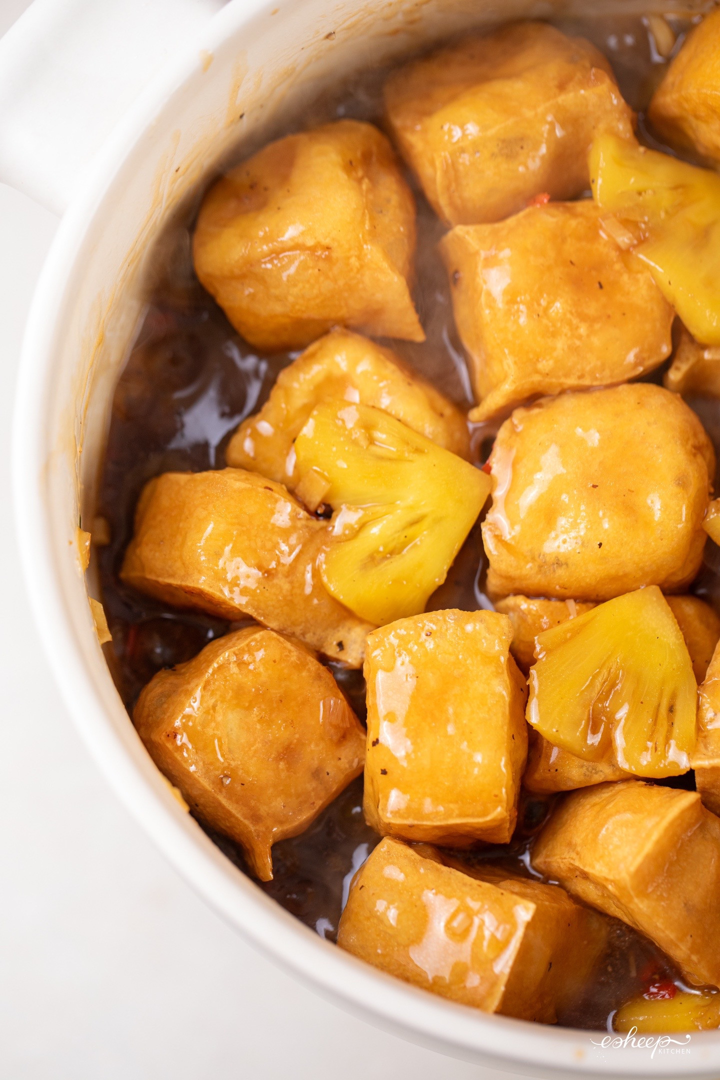 MẸO HAY LÀM MÓN CHAY LÀNH: ĐẬU PHỤ RIM DỨA CỰC NGON!