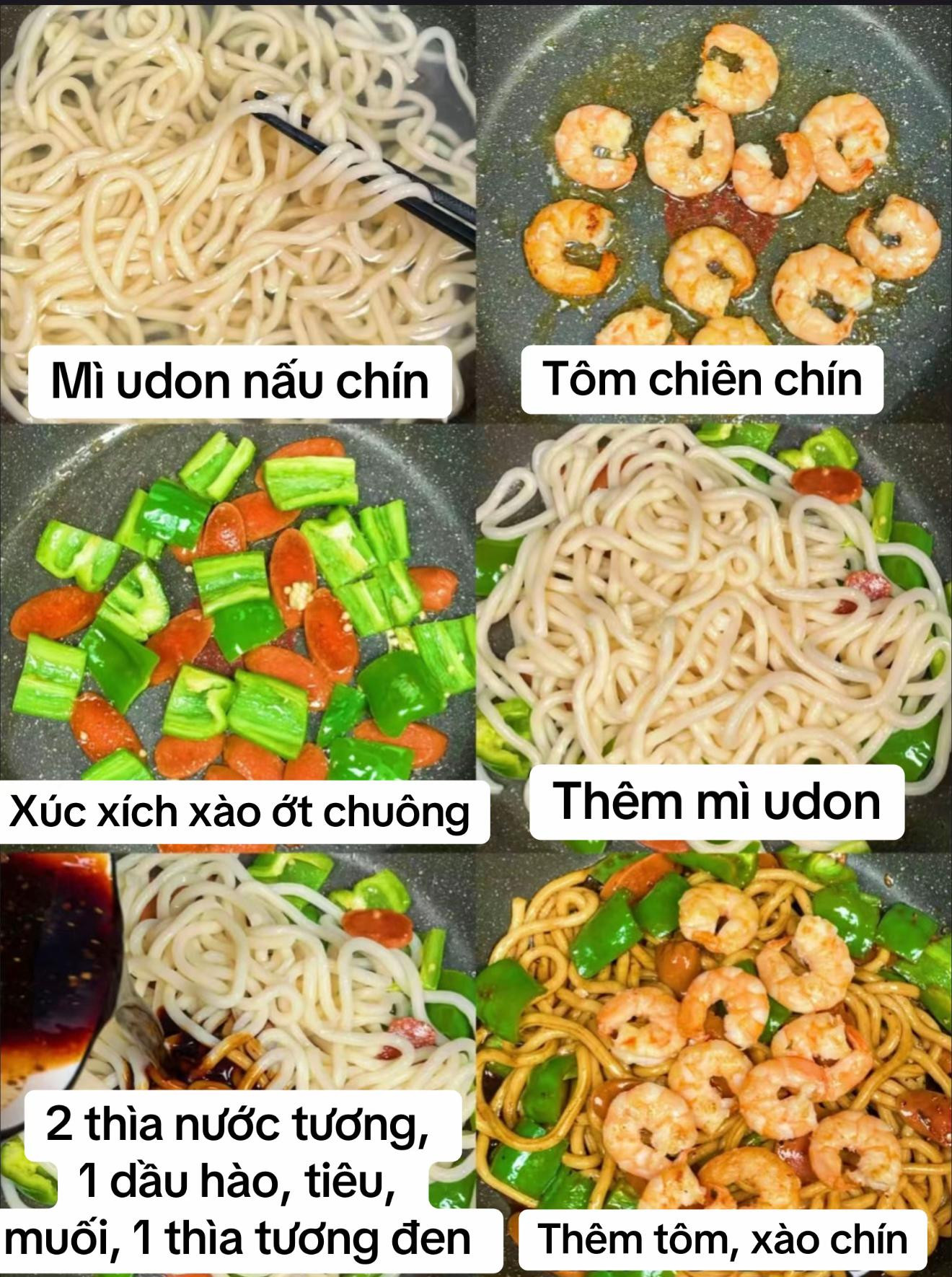 Mì Udon Xào Tôm Đậm Đà Ngon Lành