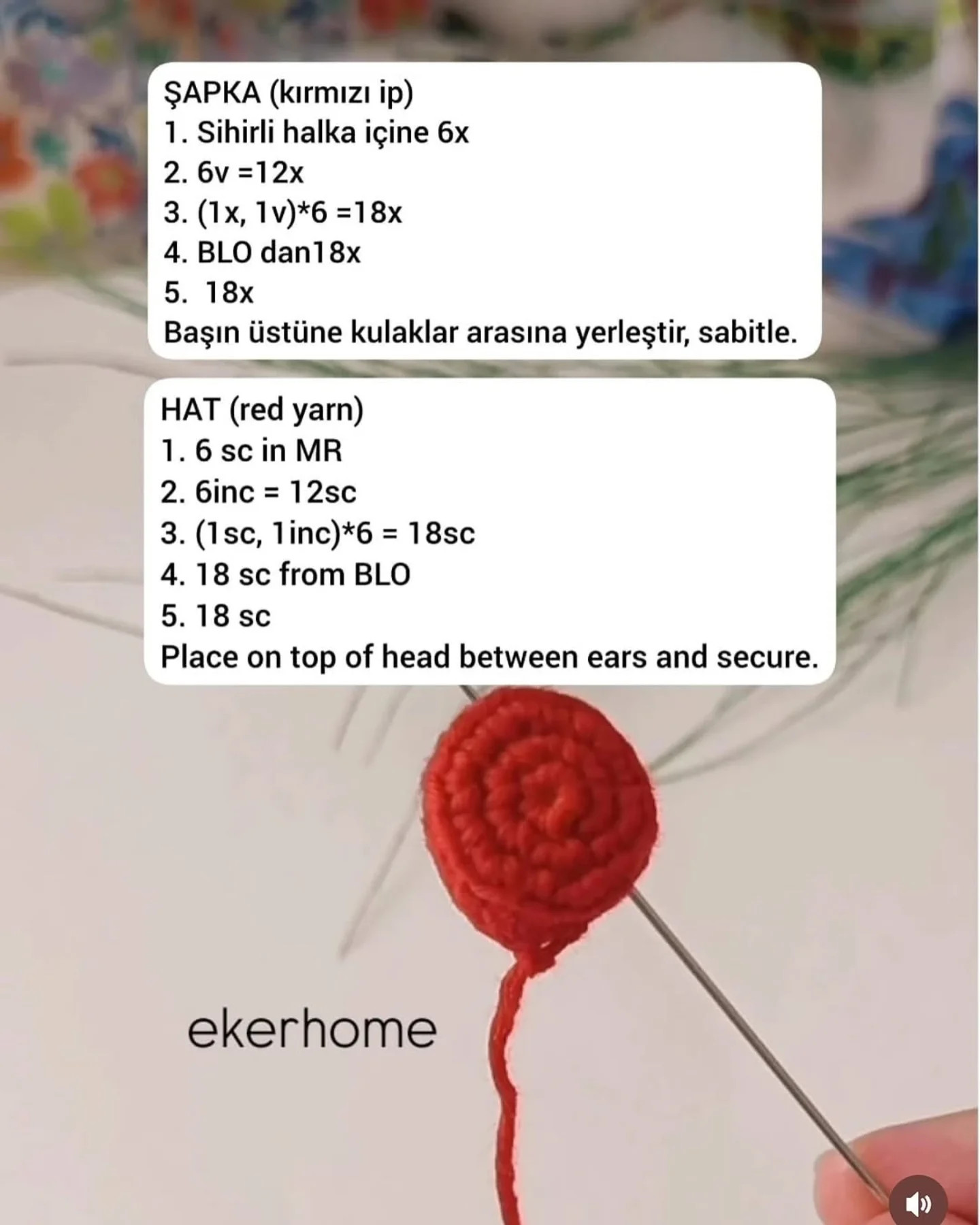 Mini Ayı Moli Amigurumi Yapım Talimatları ve Şeması