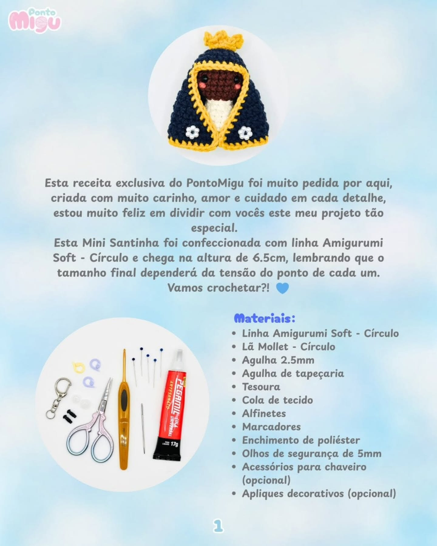 Mini Santinha: Receita Gratuita para Amigurumi Exclusivo