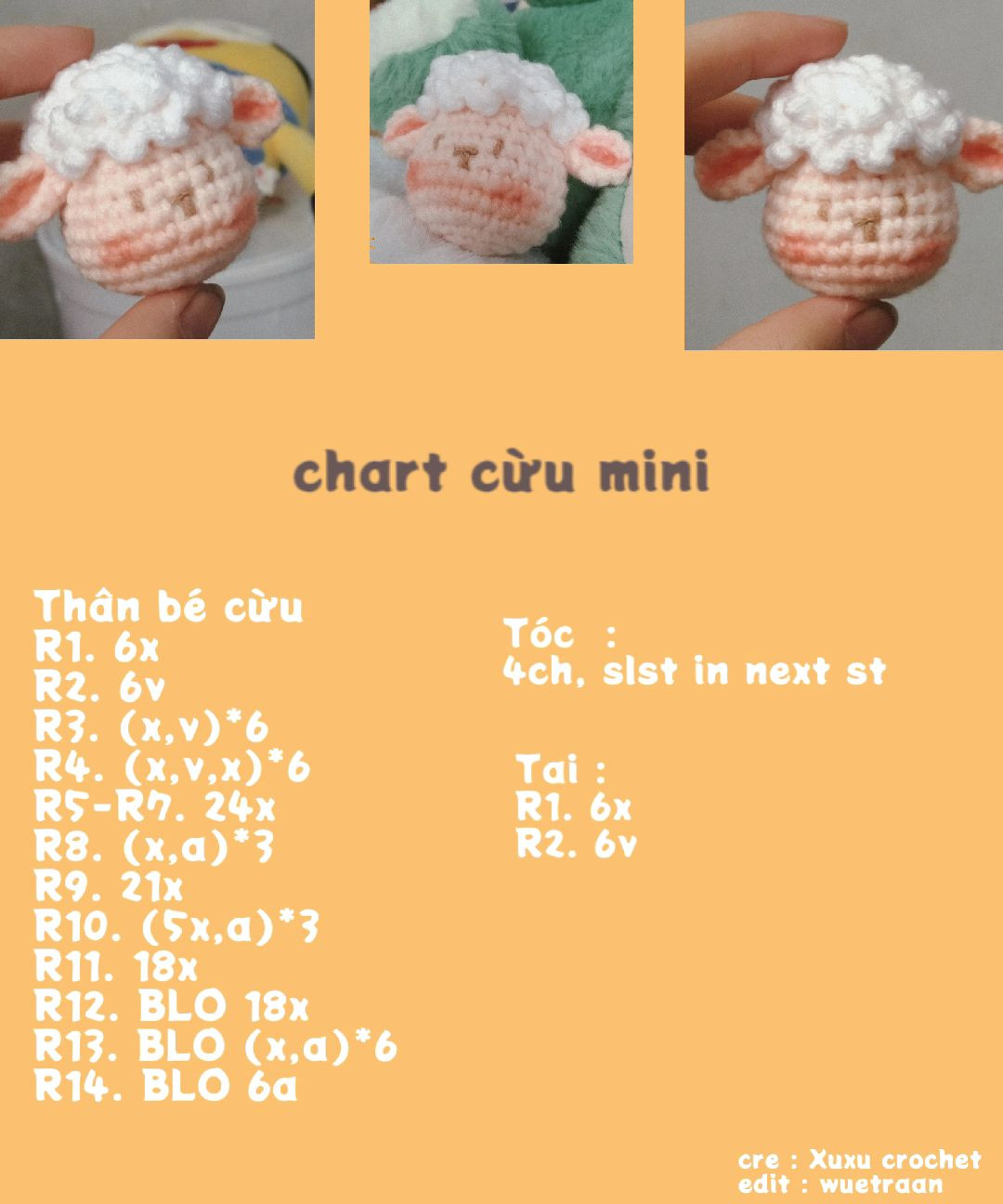 móc khoá bé cừu mini