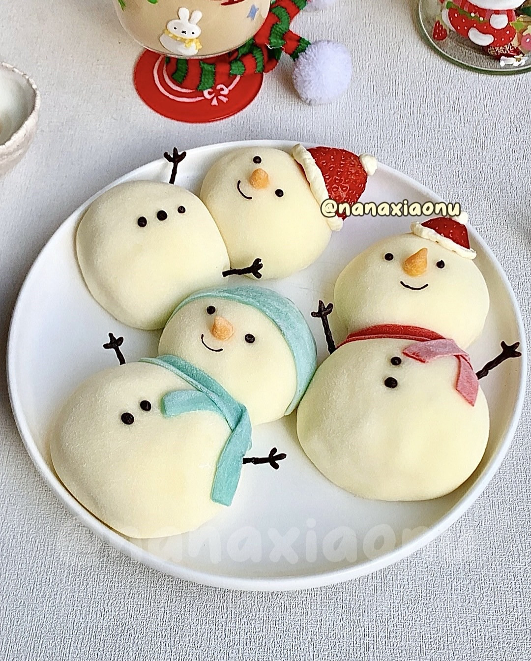 Mochi Người Tuyết Giáng Sinh Ngọt Ngào Đáng Yêu