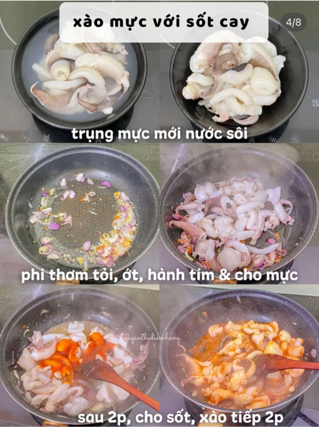 Mực Xào Cay Sả Ớt - Giòn Tan Ngon Miệng