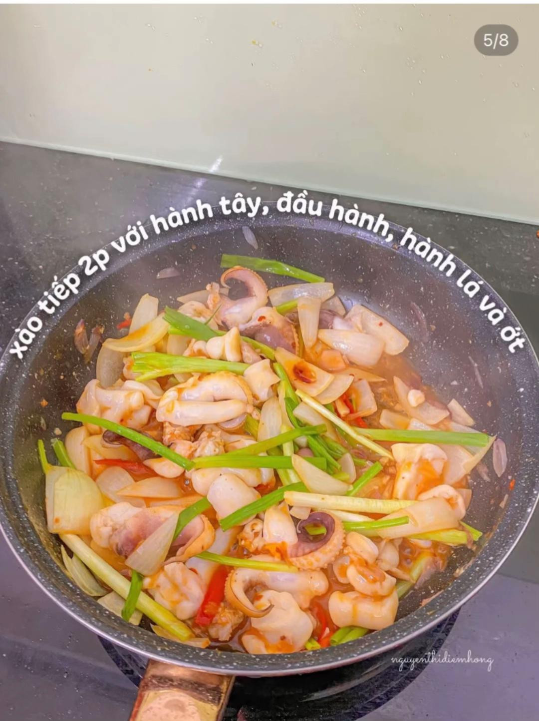 Mực Xào Cay Sả Ớt - Giòn Tan Ngon Miệng