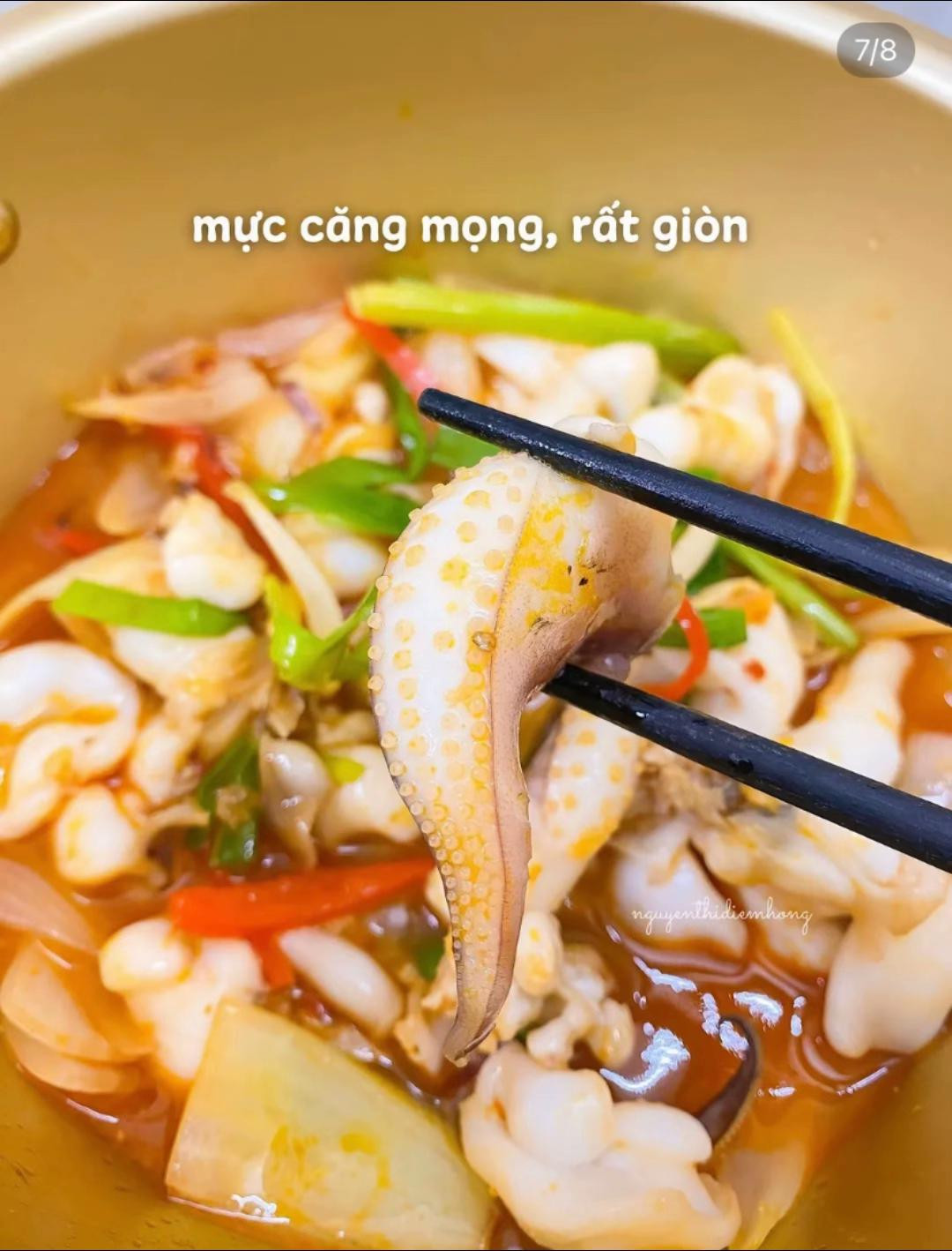 Mực Xào Cay Sả Ớt - Giòn Tan Ngon Miệng