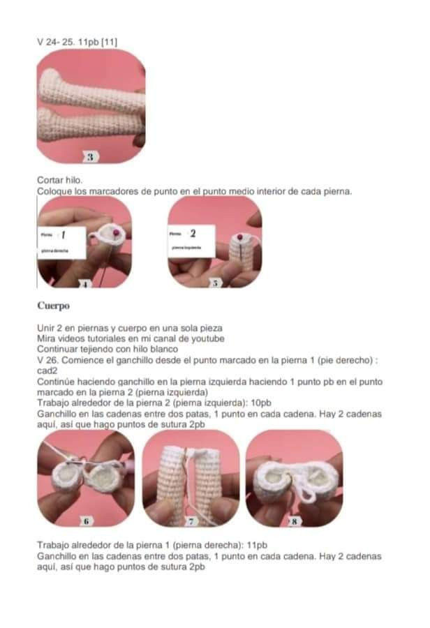 Muñeca de ganchillo con vestido azul - Patrón gratuito