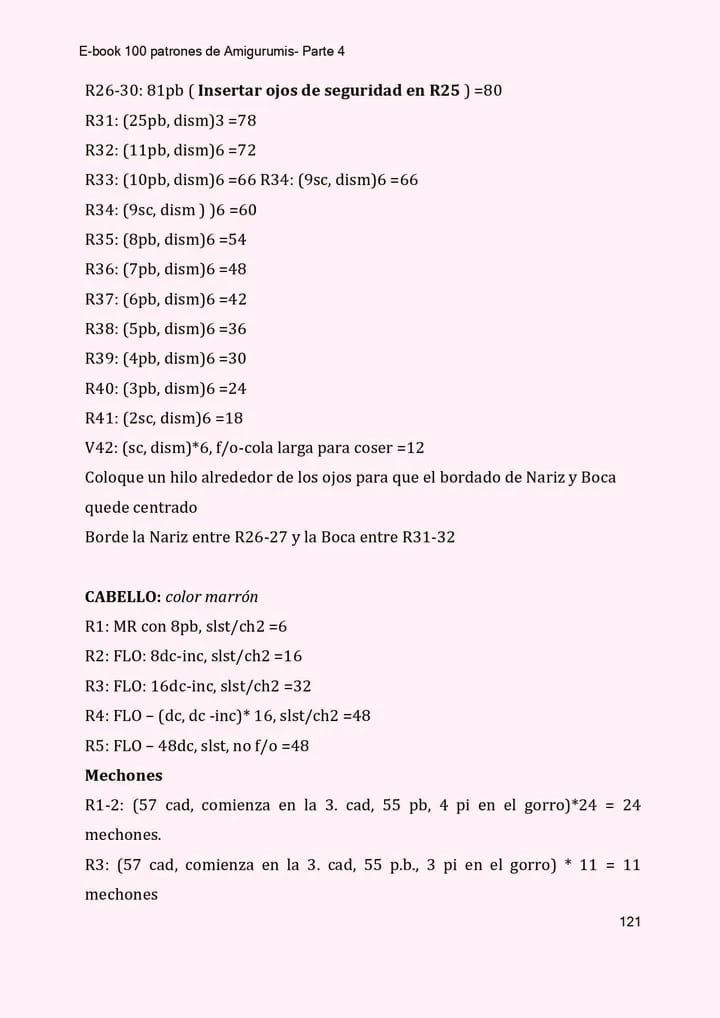 Muñeca de ganchillo con vestido y sombrero elegante