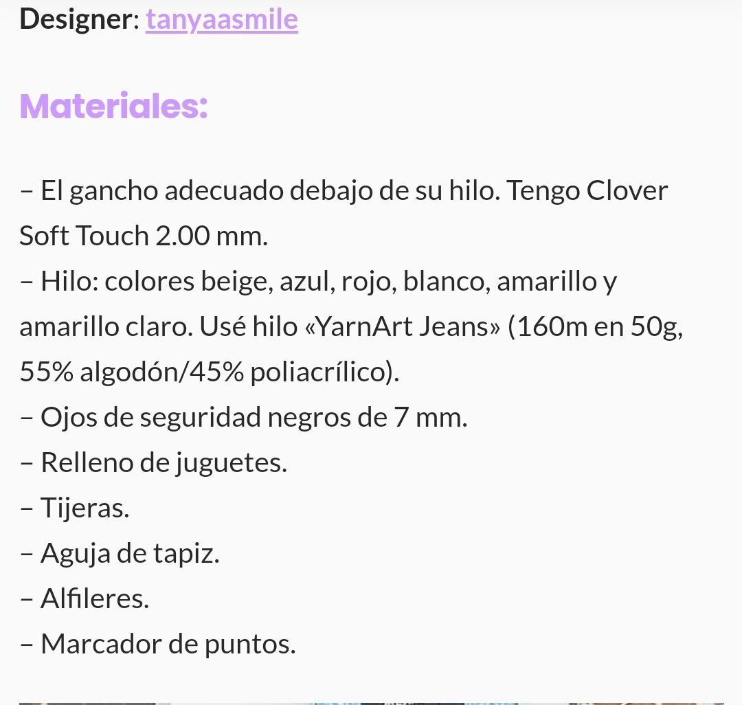 Muñeca de ganchillo inspirada en un personaje de anime