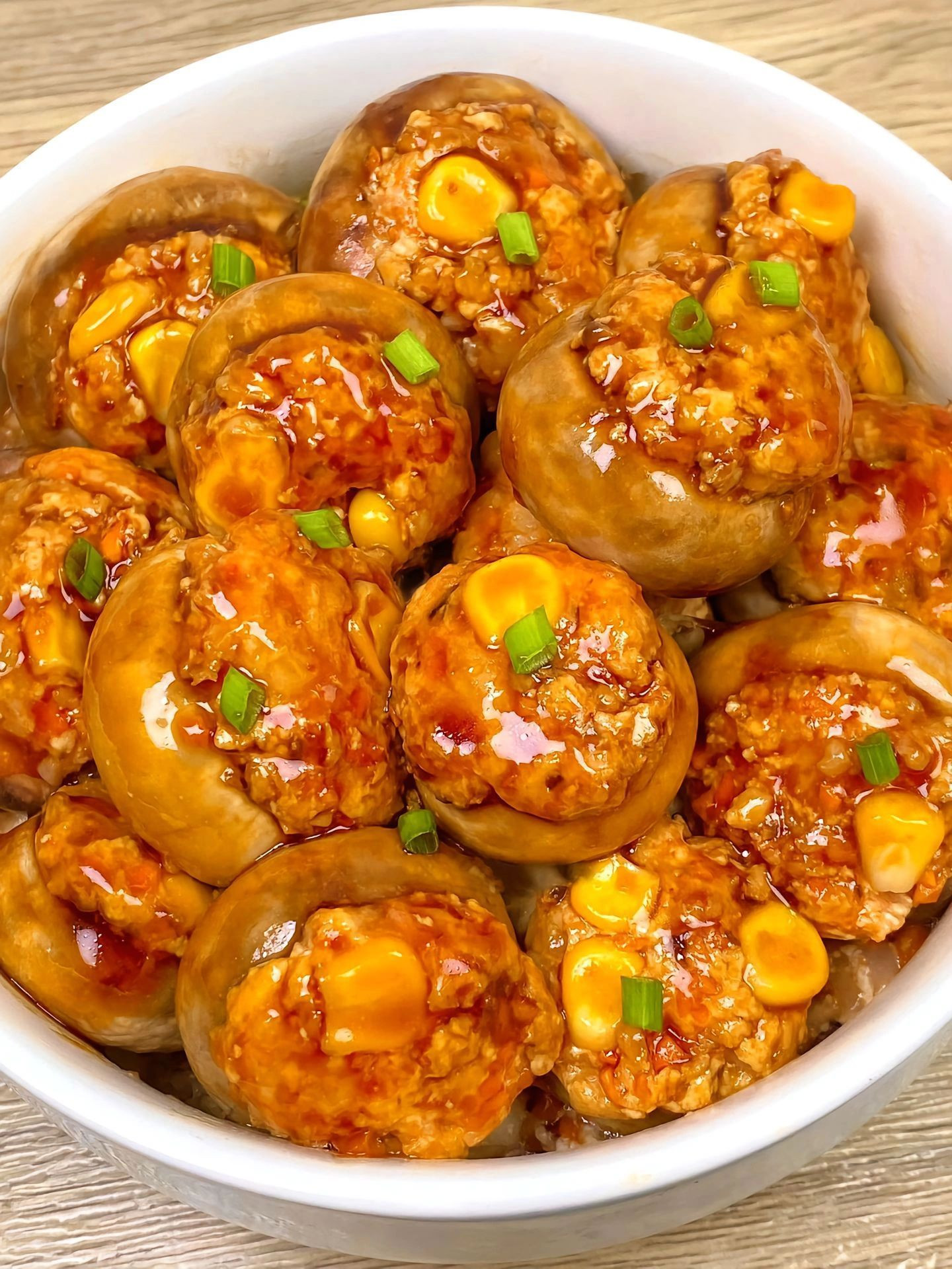 Nấm mỡ nhồi thịt