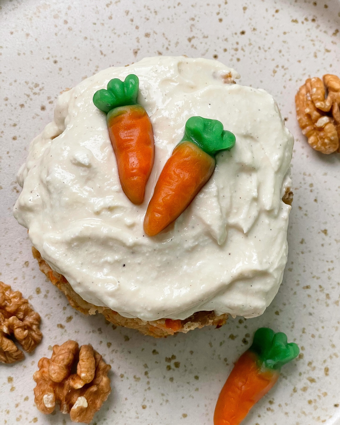 Nutritious Single Serve Carrot Cake with Cream Cheese Frosting