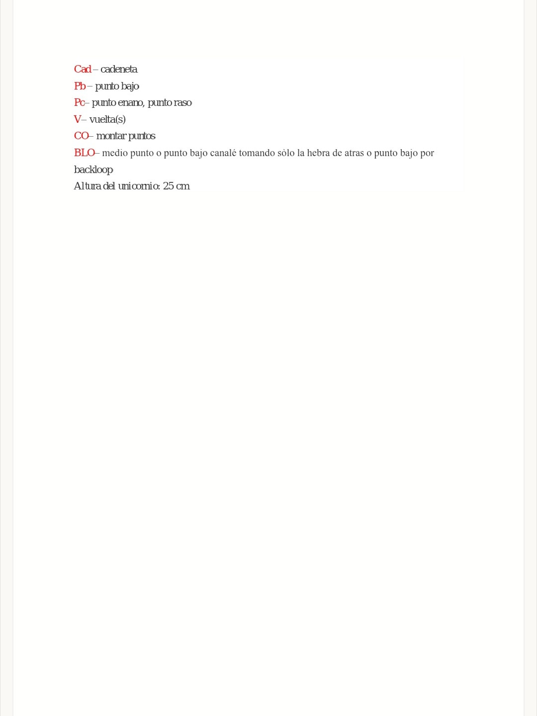 Patrón Amigurumi Unicornio Fácil y Gratis en PDF