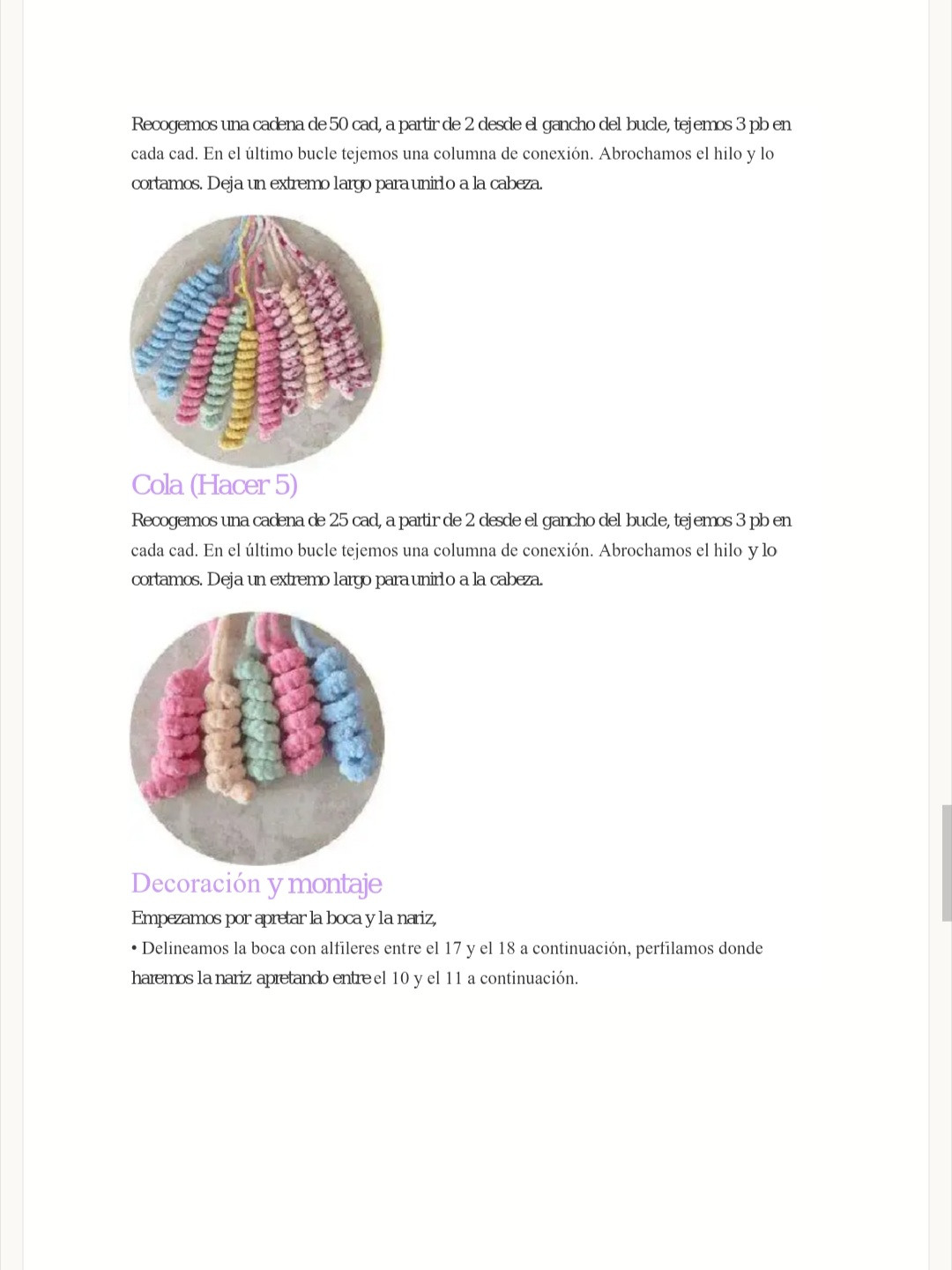 Patrón Amigurumi Unicornio Fácil y Gratis en PDF