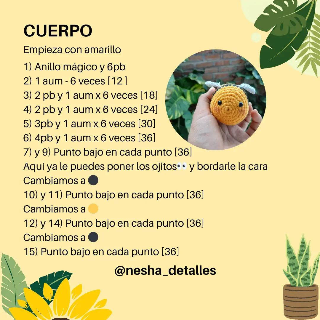 Patrón de abejita fácil para principiantes de crochet