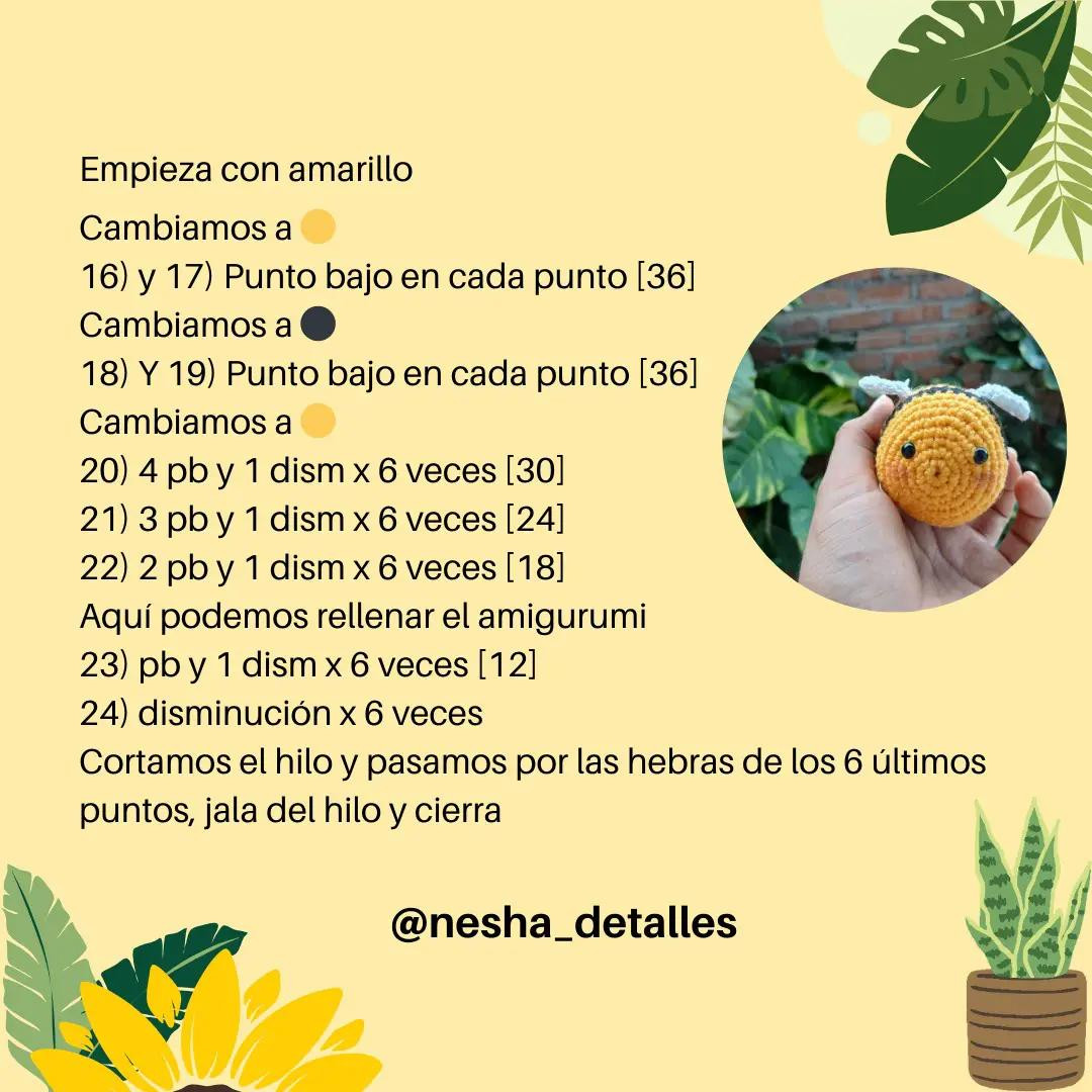 Patrón de abejita fácil para principiantes de crochet
