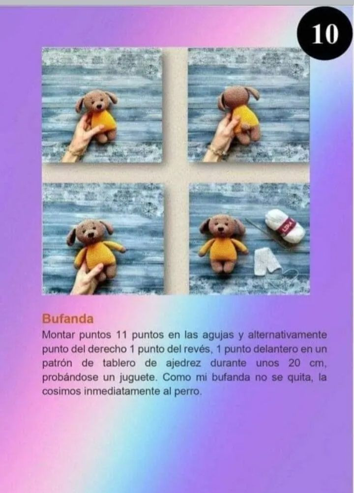 Patrón de Amigurumi: Adorables Perritos Tejidos a Crochet