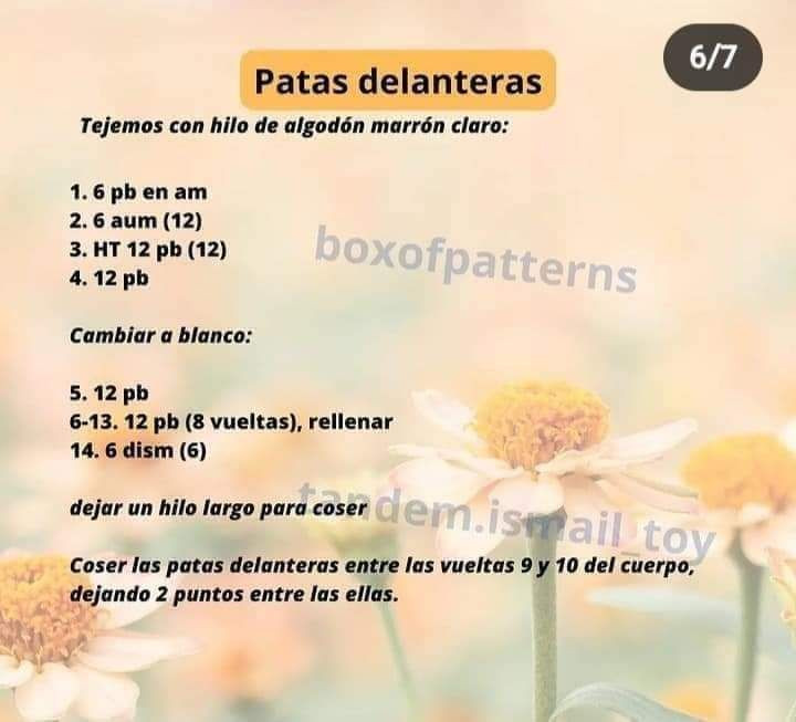 Patrón de amigurumi de corderito tierno y fácil de seguir