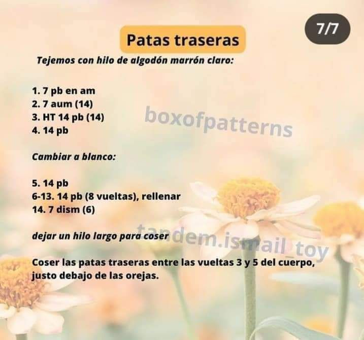 Patrón de amigurumi de corderito tierno y fácil de seguir