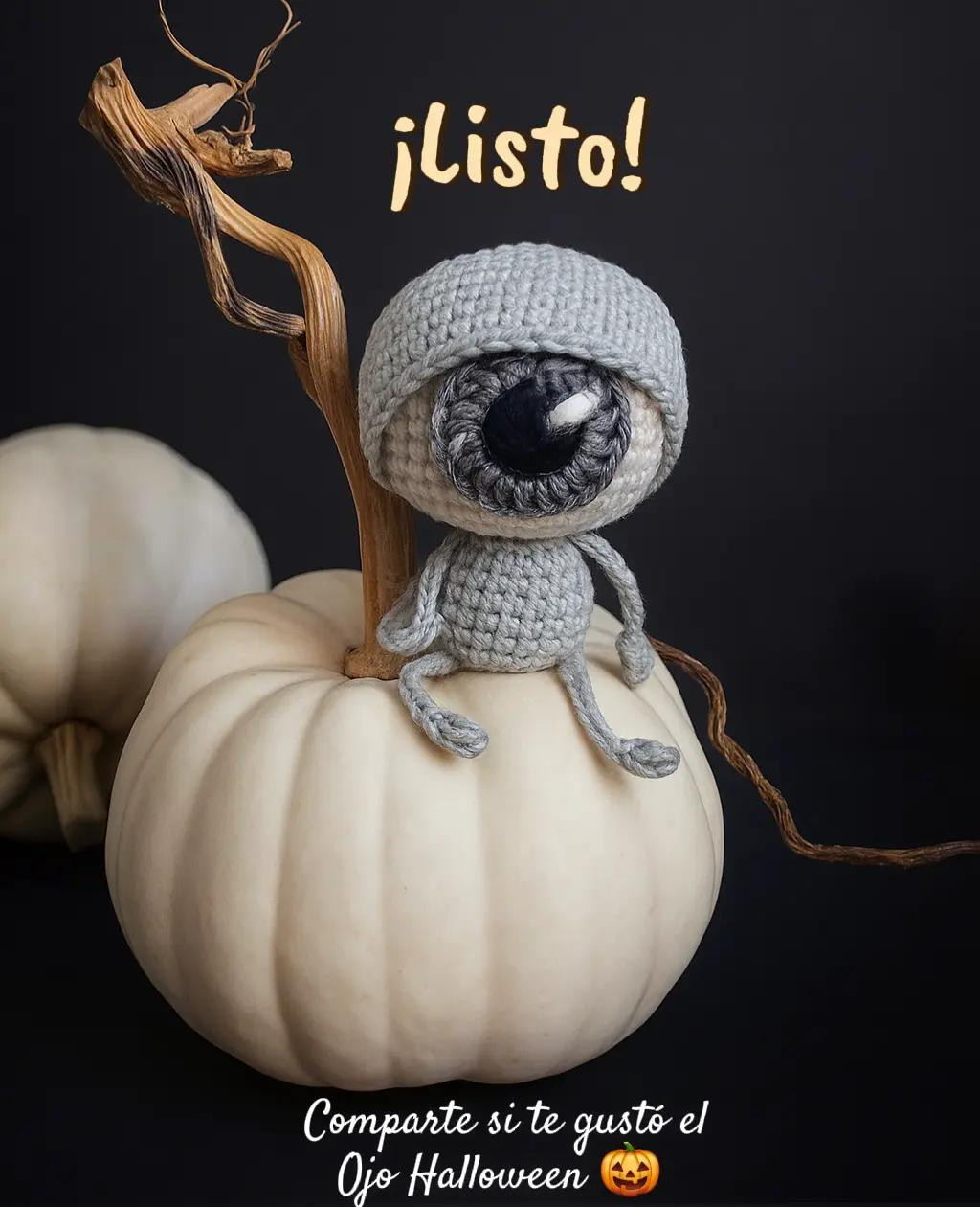 Patrón de amigurumi de ojo para Halloween