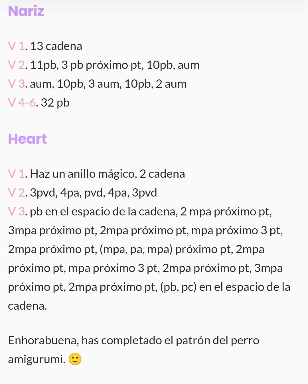 Patrón de amigurumi de perro con corazón rojo, descarga gratuita