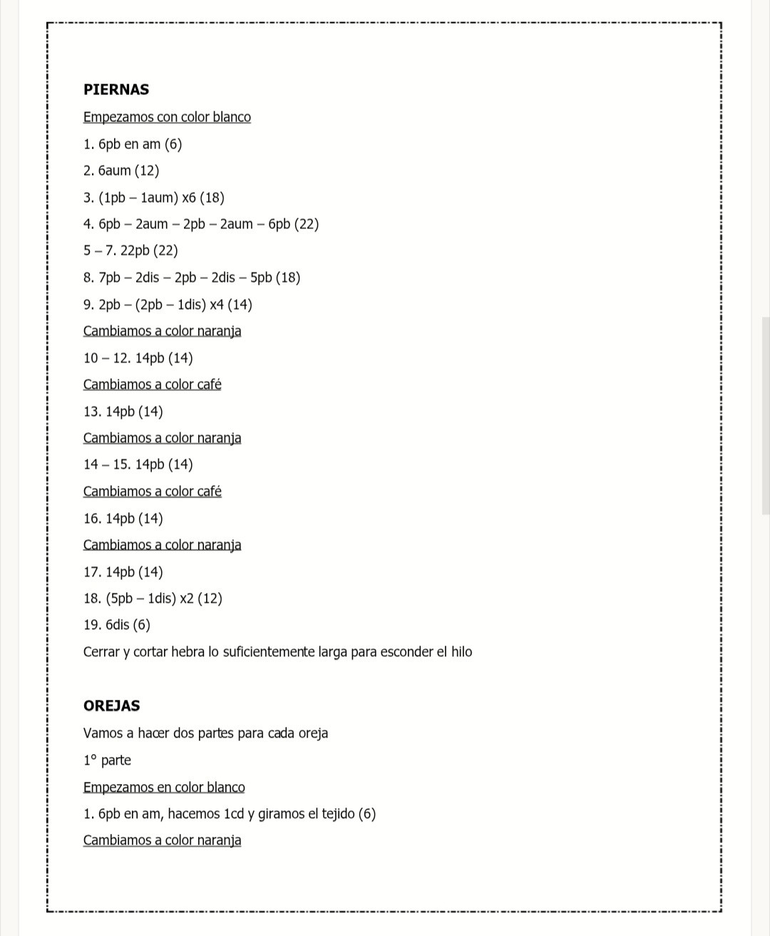 Patrón de amigurumi de tigre adorable para principiantes